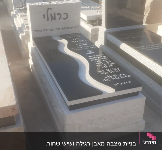 מצבות עם כיתוב בעברית בבית קברות